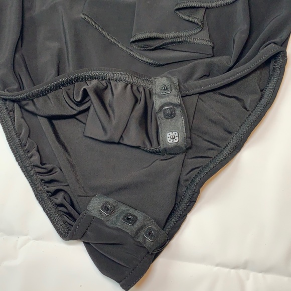 NWT US 10 Megan Double Layer Frill Bodysuit Boohoo Night - Picture 6 of 12